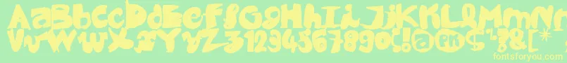 Black CoBrA Font – Yellow Fonts on Green Background