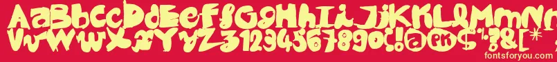 Black CoBrA Font – Yellow Fonts on Red Background