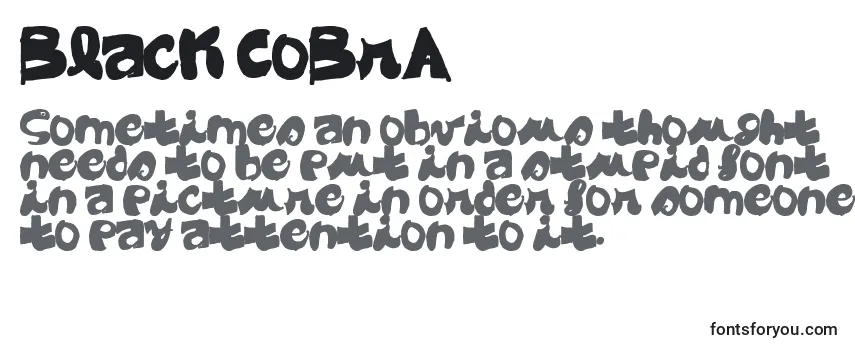 Überblick über die Schriftart Black CoBrA