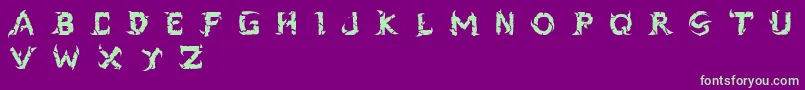 Black Dogma  DEMO  VERSION Font – Green Fonts on Purple Background