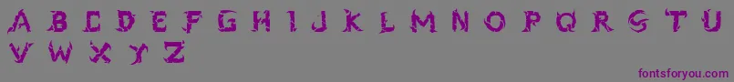 フォントBlack Dogma  DEMO  VERSION – 紫色のフォント、灰色の背景