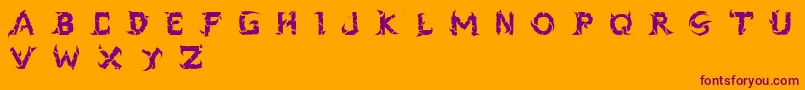 Шрифт Black Dogma  DEMO  VERSION – фиолетовые шрифты на оранжевом фоне