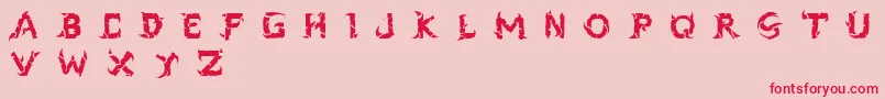 Black Dogma  DEMO  VERSION Font – Red Fonts on Pink Background