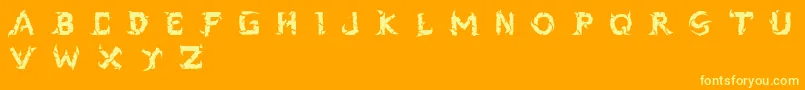 Black Dogma  DEMO  VERSION Font – Yellow Fonts on Orange Background