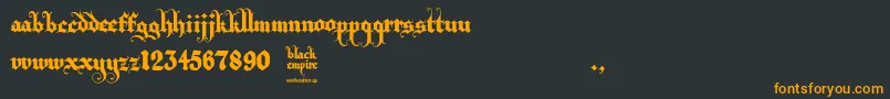 Black Empire Font – Orange Fonts on Black Background