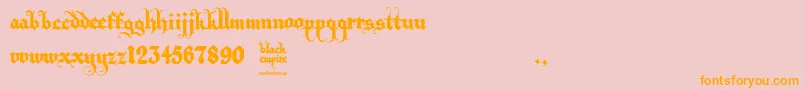 Black Empire Font – Orange Fonts on Pink Background