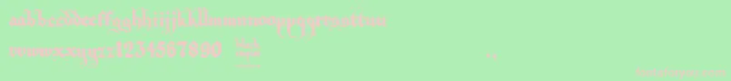 Black Empire Font – Pink Fonts on Green Background