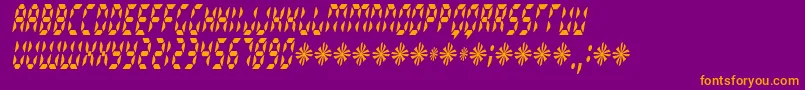 Radiolandslim Font – Orange Fonts on Purple Background