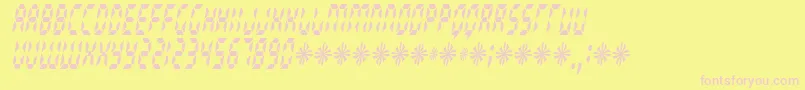 Radiolandslim Font – Pink Fonts on Yellow Background