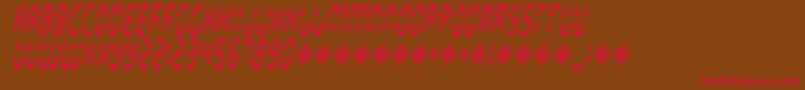 Radiolandslim Font – Red Fonts on Brown Background