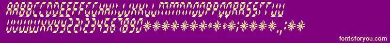 Radiolandslim Font – Yellow Fonts on Purple Background