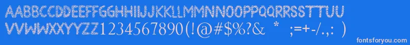 Black Eye Peas Font – Pink Fonts on Blue Background