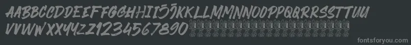 Black Finger Demo Font – Gray Fonts on Black Background