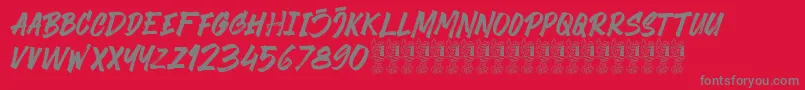 Black Finger Demo Font – Gray Fonts on Red Background