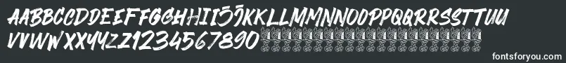 Black Finger Demo-Schriftart – Weiße Schriften auf schwarzem Hintergrund
