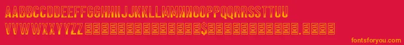 Black Forest Font – Orange Fonts on Red Background