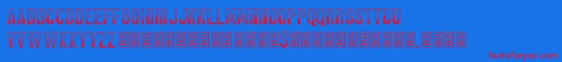 Police Black Forest – polices rouges sur fond bleu