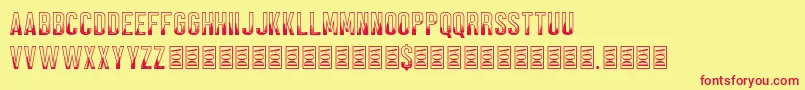 Black Forest Font – Red Fonts on Yellow Background