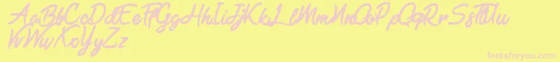 Black Freeday Font – Pink Fonts on Yellow Background