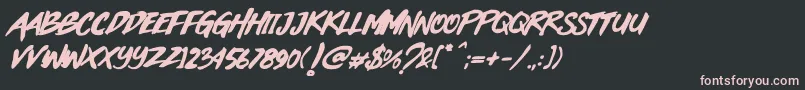 Black Heart Font – Pink Fonts on Black Background