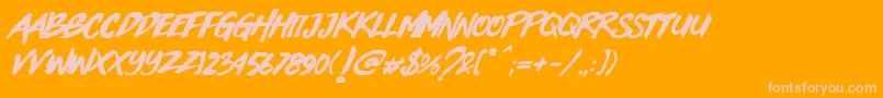 Black Heart Font – Pink Fonts on Orange Background