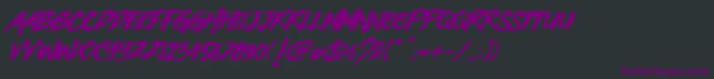 Black Heart Font – Purple Fonts on Black Background