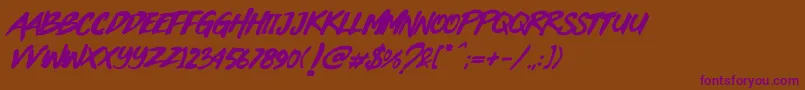 Black Heart Font – Purple Fonts on Brown Background