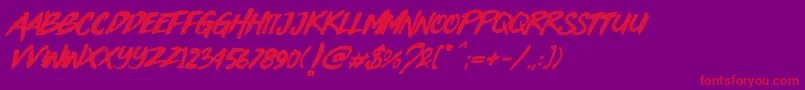 Black Heart Font – Red Fonts on Purple Background