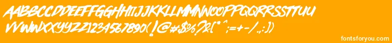Black Heart Font – White Fonts on Orange Background