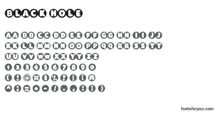 Black Hole Font – alphabet, numbers, special characters