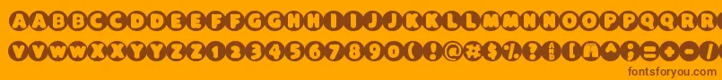 Black Hole Font – Brown Fonts on Orange Background