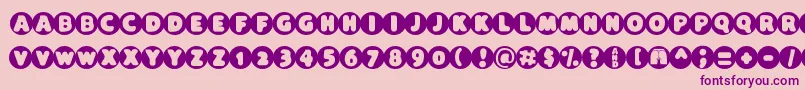 Black Hole Font – Purple Fonts on Pink Background
