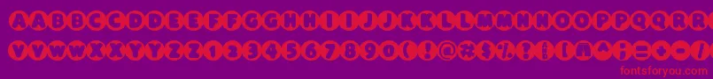 Black Hole Font – Red Fonts on Purple Background