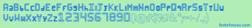 Black Hoops Font – Blue Fonts on Green Background