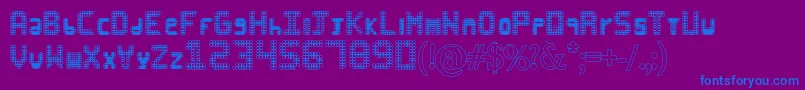 Czcionka Black Hoops – niebieskie czcionki na fioletowym tle