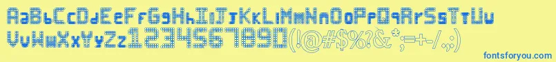 Black Hoops Font – Blue Fonts on Yellow Background