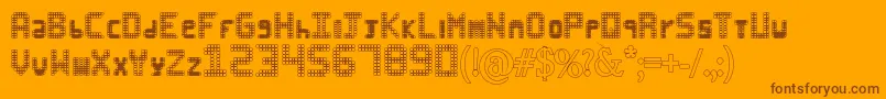 Black Hoops Font – Brown Fonts on Orange Background