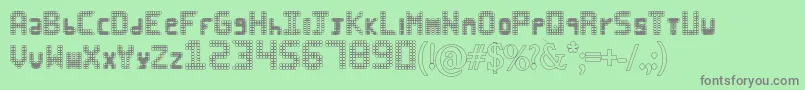 Black Hoops Font – Gray Fonts on Green Background