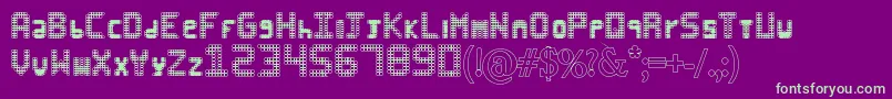 Black Hoops Font – Green Fonts on Purple Background