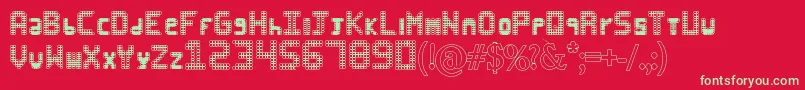 Black Hoops Font – Green Fonts on Red Background