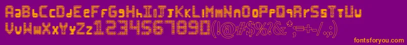 Black Hoops Font – Orange Fonts on Purple Background