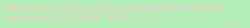 Black Hoops Font – Pink Fonts on Green Background