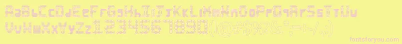 Black Hoops Font – Pink Fonts on Yellow Background