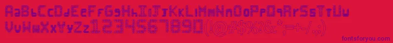 Black Hoops Font – Purple Fonts on Red Background