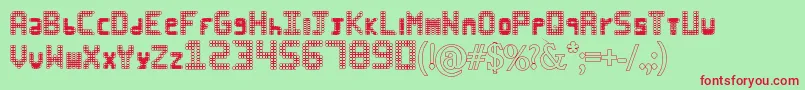 Black Hoops Font – Red Fonts on Green Background