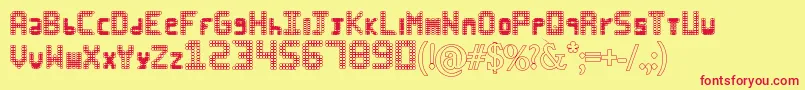 Black Hoops Font – Red Fonts on Yellow Background