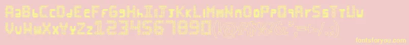 Black Hoops Font – Yellow Fonts on Pink Background