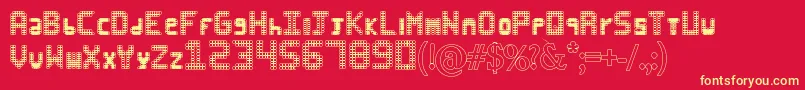 Black Hoops Font – Yellow Fonts on Red Background