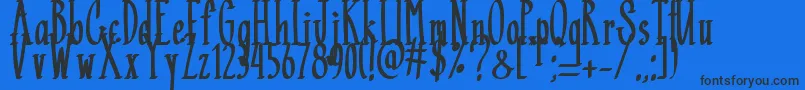 Шрифт Black Mamba   – чёрные шрифты на синем фоне