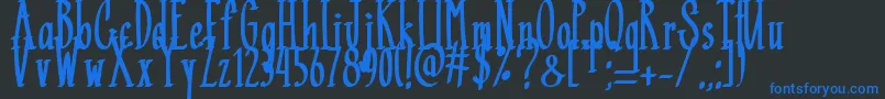 フォントBlack Mamba   – 黒い背景に青い文字